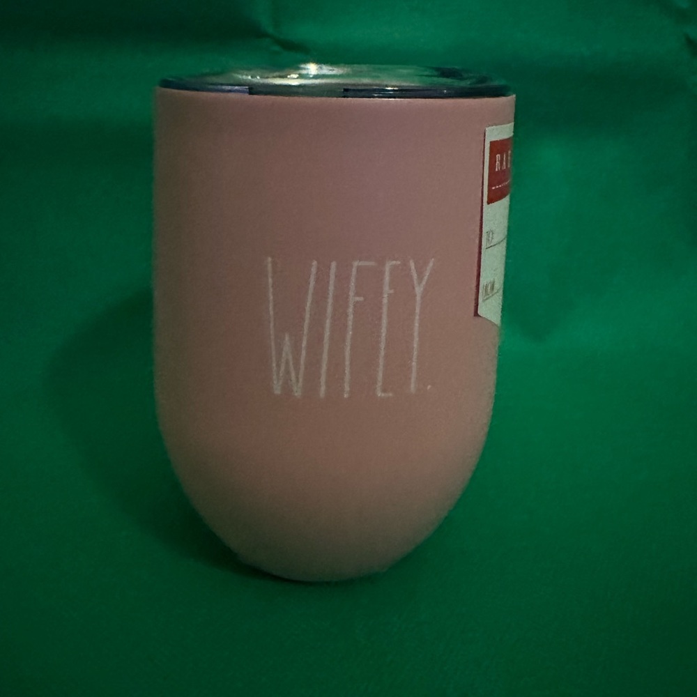 New Rae Dunn stainless steel travel tumbler pink Wifey